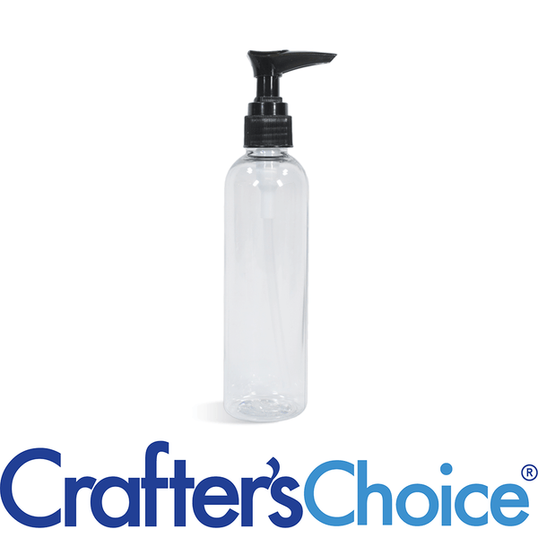 2 oz Clear Bullet w/ Black Ribbed Lotion Pump Set - Zoom Media 1