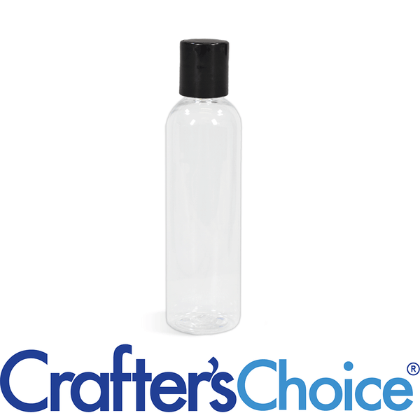 2 oz Clear Bullet with Black Disc Top Set - Zoom Media 1