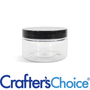 2 oz Clear Heavy Wall Jar & Blk Straight Top Set - Zoom Thumbnail Media 1