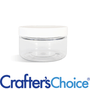 2 oz Clear Heavy Wall Jar & Wht Straight Top Set - Zoom Thumbnail Media 1