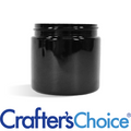 8 oz Black Basic Plastic Jar - 70/400