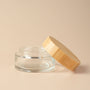 3.38 oz Clear Glass Jar & Bamboo Lid - Zoom Thumbnail Media 1