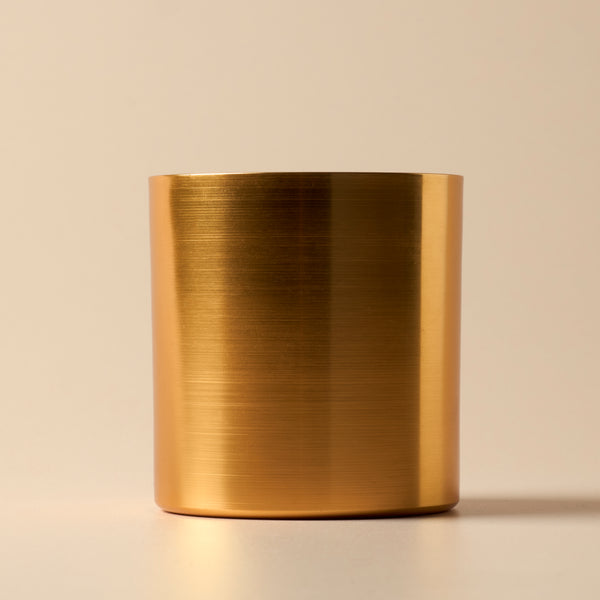 8 oz Aluminum Candle Jar - Gold - Zoom Media 1