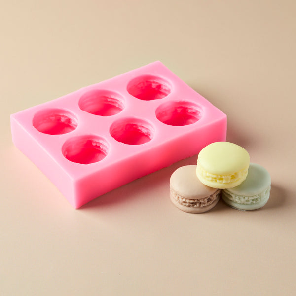 Silicone 6 Cavity Macaron Mold - Zoom Media 1