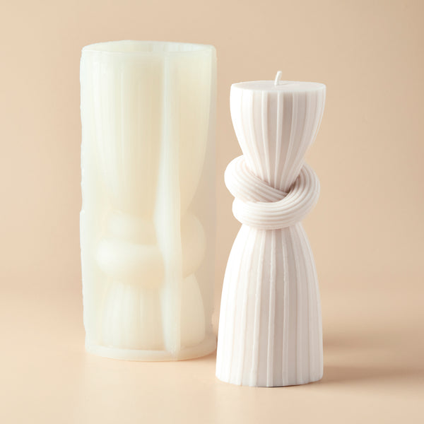 Sculptural Knot Pillar Mold Large - Zoom Media 1