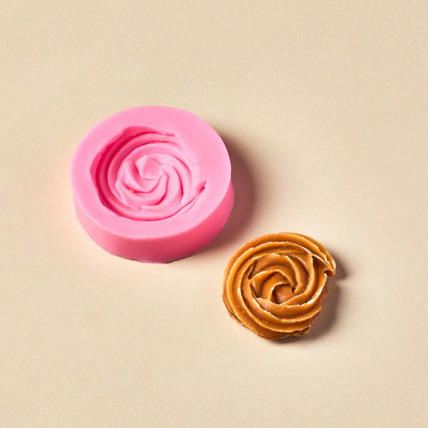 Silicone Rosette Swirl Mold - Zoom Media 1