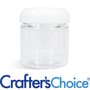 4 oz Clear Basic Jar & White Dome Top Set - Zoom Thumbnail Media 1