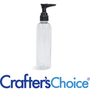 4 oz Clear Bullet w/ Black Ribbed Lotion Pump Set - Zoom Thumbnail Media 1
