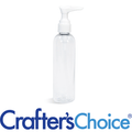4 oz Clear Bullet w/ White Ribbed Lotion Pump Set