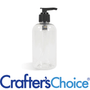 4 oz Clear Boston Round w/ Black Lotion Pump Set - Zoom Thumbnail Media 1