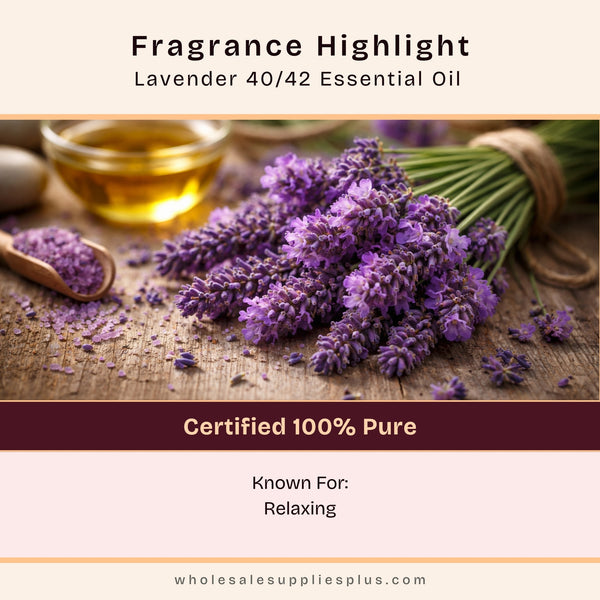 Lavender 40/42 Essential Oil - 100% Pure 139 - close-up - Zoom Media 2