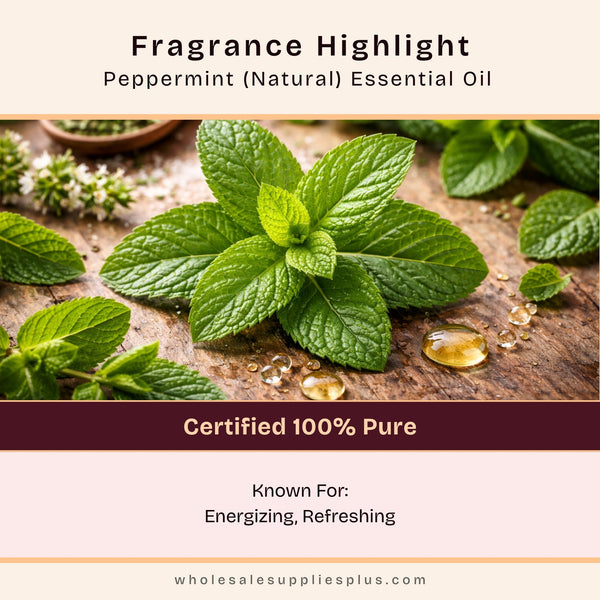 Peppermint Pure Essential Oil - close-up - Zoom Media 2