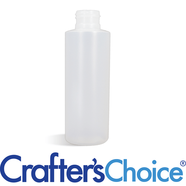 8 oz Natural Cylinder Round Plastic Bottle - 24/410 - Zoom Media 1
