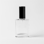 1.69 oz Clear Glass Perfume Bottle with Black Spray Top - Zoom Thumbnail Media 1