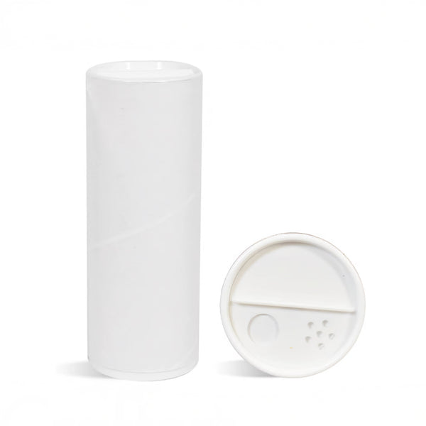 5 oz White Paper Powder Shaker Container - Zoom Media 1