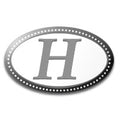 Oval Monogram Mold - Letter H