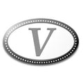 Oval Monogram Mold - Letter V