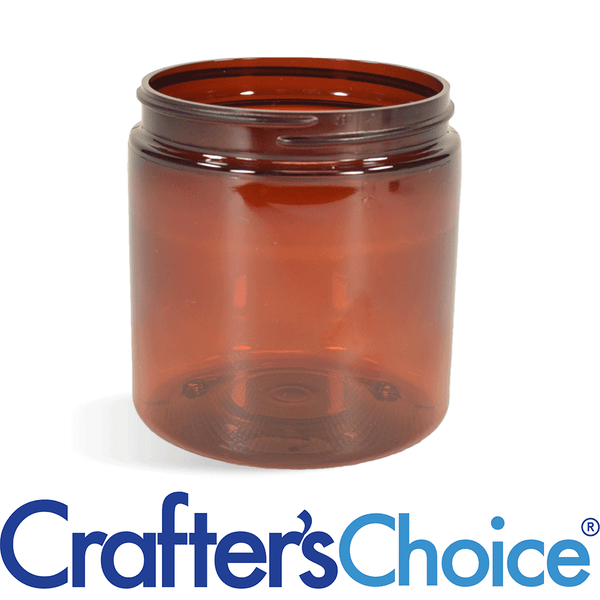 4 oz Amber Basic Plastic Jar 58/400 - Zoom Media 1