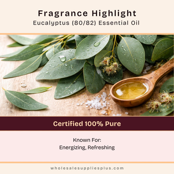 Eucalyptus 80/82 Pure Essential Oil - close-up - Zoom Media 2