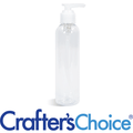 8 oz Clear Bullet w/ Natrl Ribbed Saddle Pump Set
