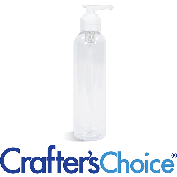 8 oz Clear Bullet w/ Natrl Ribbed Saddle Pump Set - Zoom Media 1