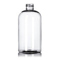 12 oz Clear PET Squat Boston Round Bottle - 24/410