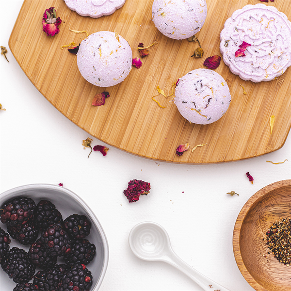 Blackberry Tea Bath Fizzies Kit - Zoom Media 1