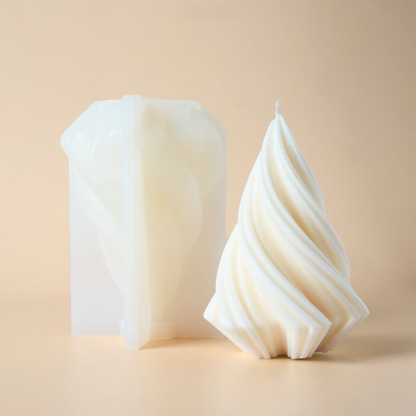 Large Swirl Tree Silicone Mold - Zoom Media 1
