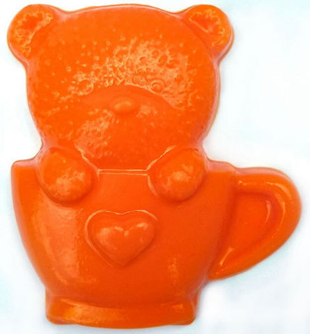 Teddy in Teacup Soap Mold: 4 Cavity - Zoom Media 1